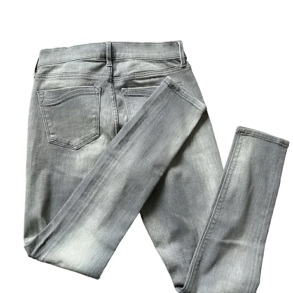 Express Mid Rise Denim Legging Jeans Gray Size 8R NWT - Picture 2 of 2